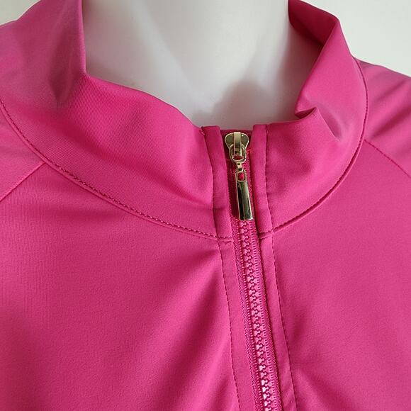 Susan Graver Women's Soleil Rashguard Top Size 22W Pink Half Zip UPF 30 Outdoor - Picture 4 of 9